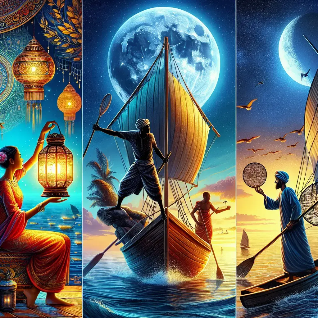 Representación de Tradiciones y rituales de navegación de todo el mundo