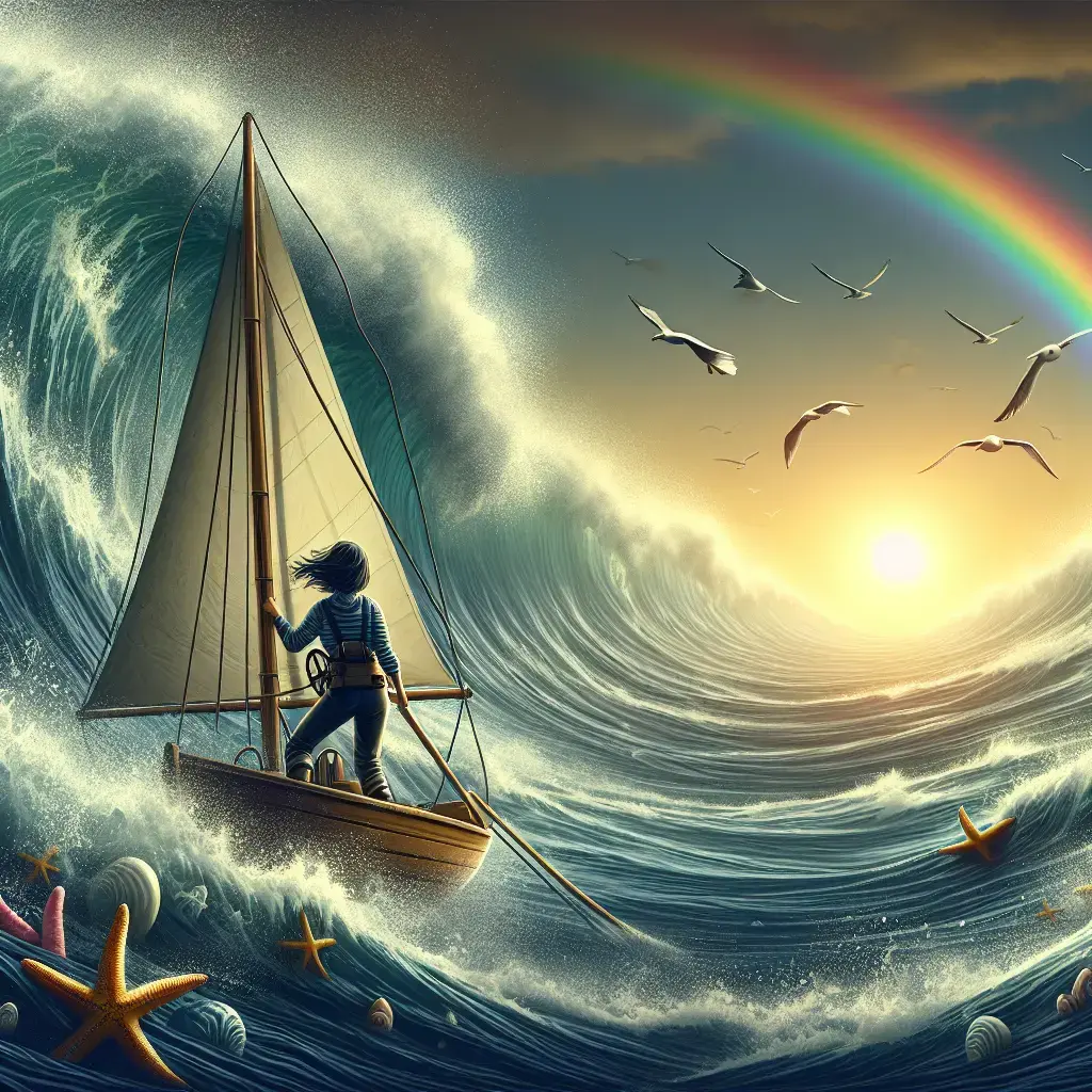Representation of Solo Sailing Challenges and Triumphs